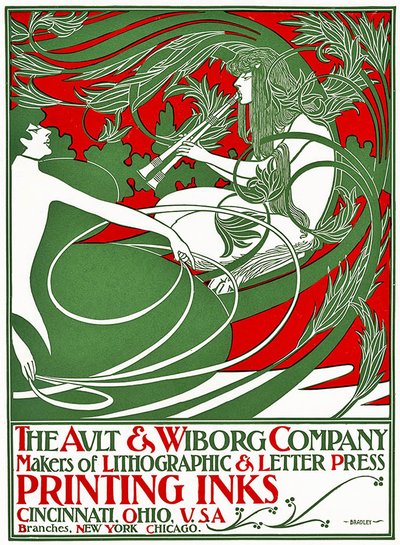 Art Nouveau poster depicting Pan, 1895 by William Bradley